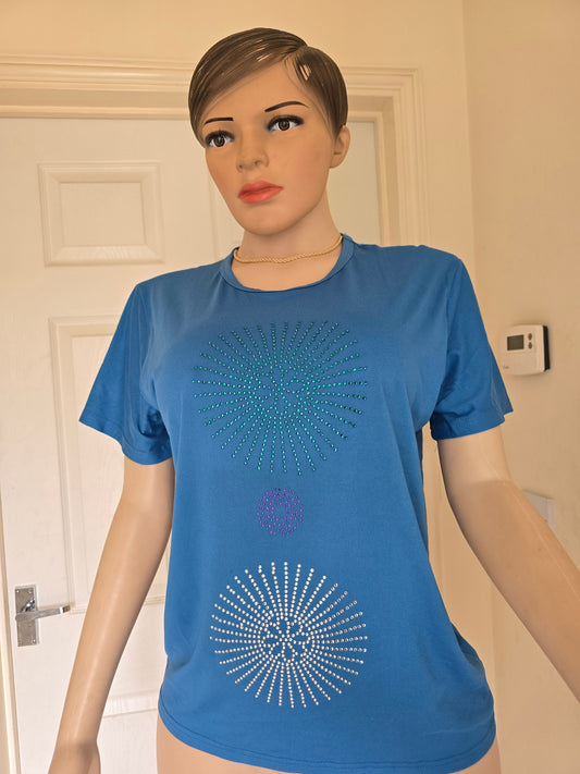 “Women’s Bling T-Shirt – Sparkly Fashion Top