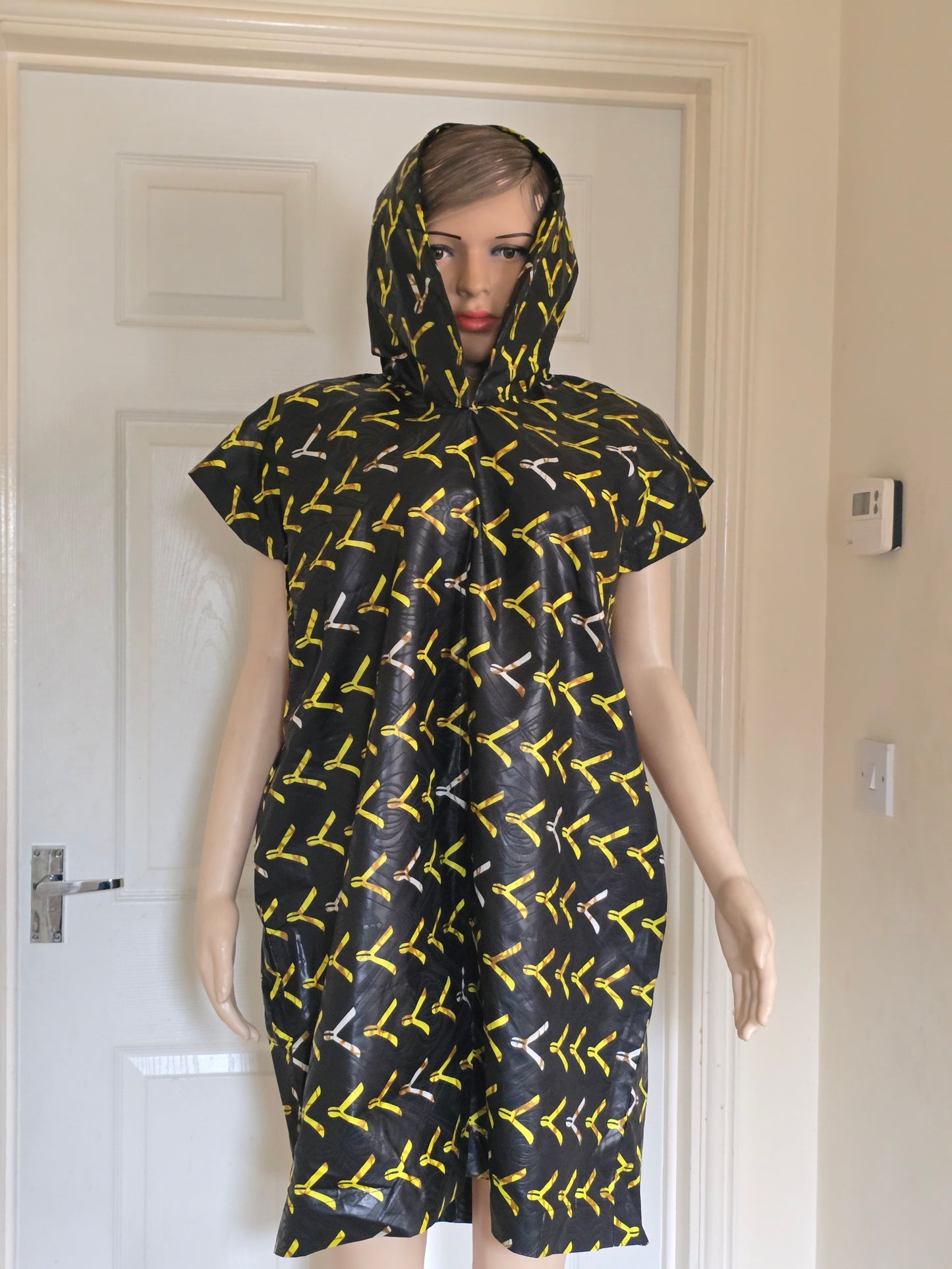 Elegant Kampala Gown with Matching Headcover – African Print Dress