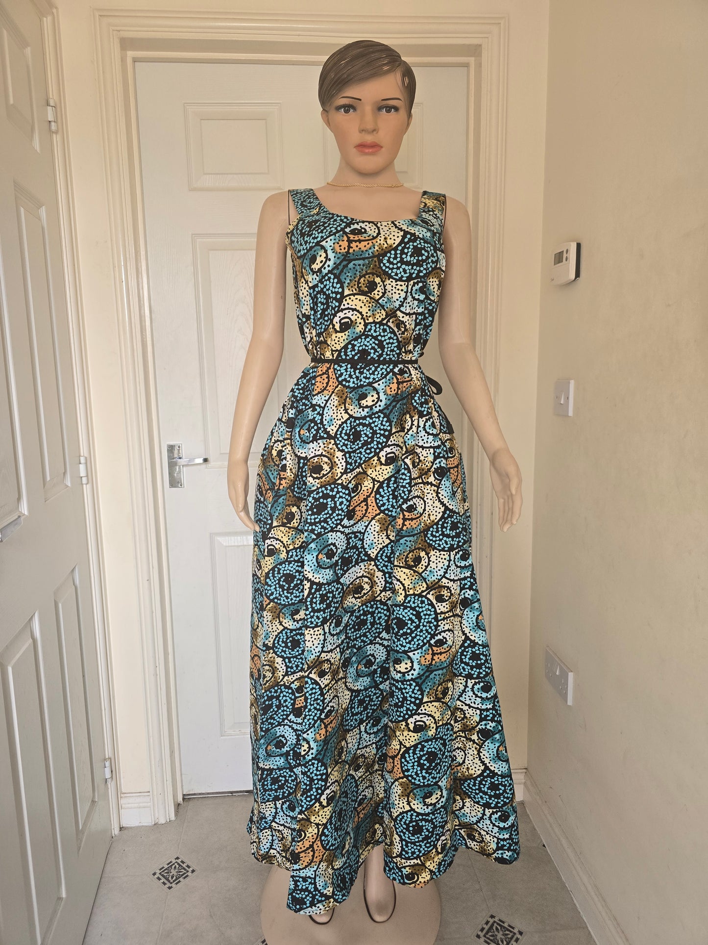 Women’s Ankara Flare Gown – Free Size African Dress, Elegant Party & Occasion Wear
