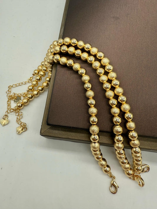 Gold Plated 3-Piece Bracelet Set – Elegant, Layered Jewelry for Women