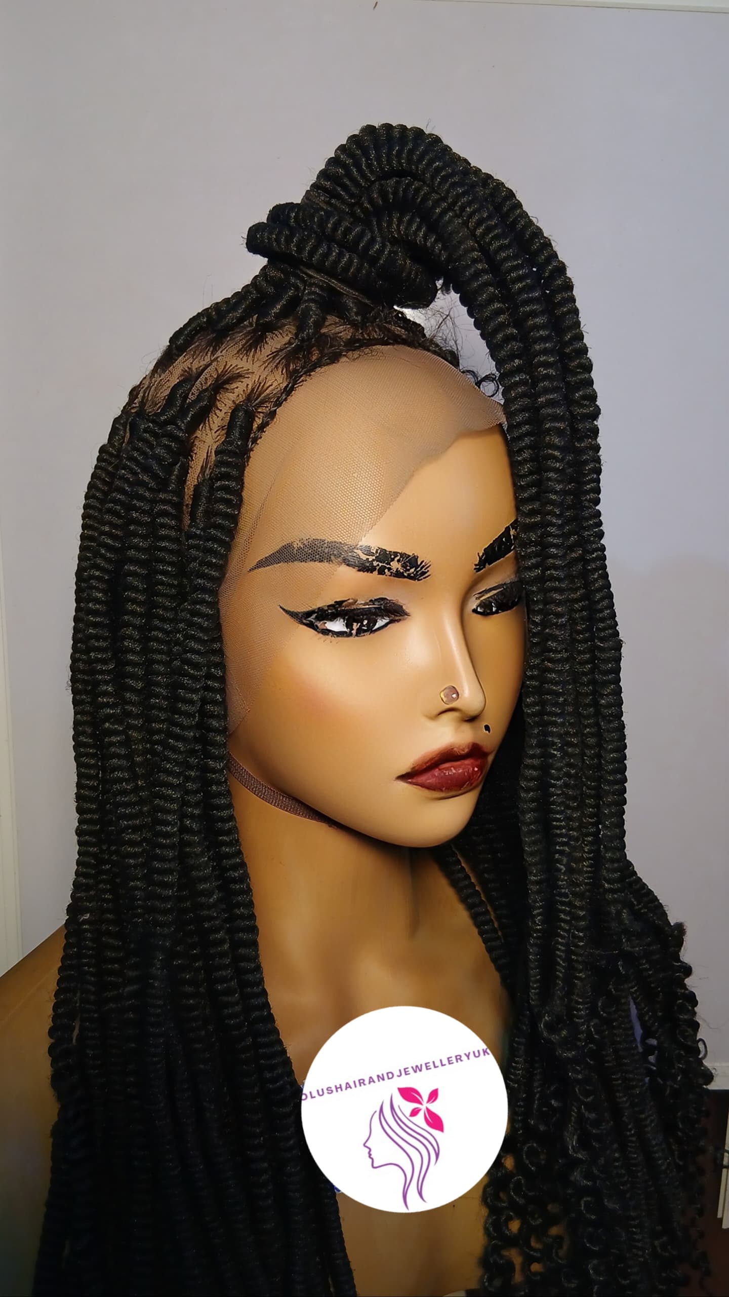 Braided Wig with Baby Hair – Women’s Synthetic & Natural Hair, Full Lace Protective Style
