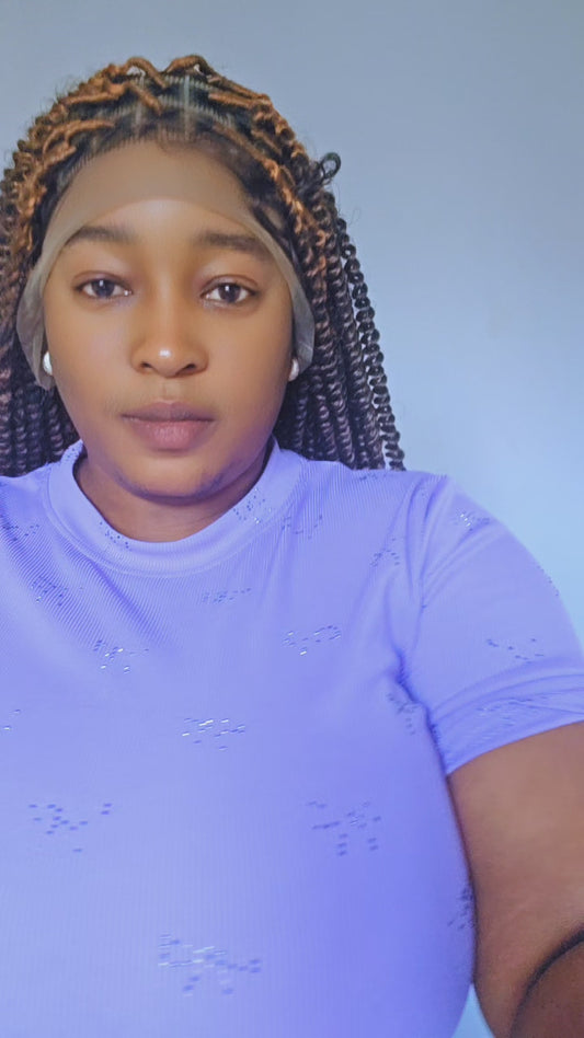Full Lace Braided Wig – Natural Look Protective Hairstyle with Baby Hair for Women with baby hair
