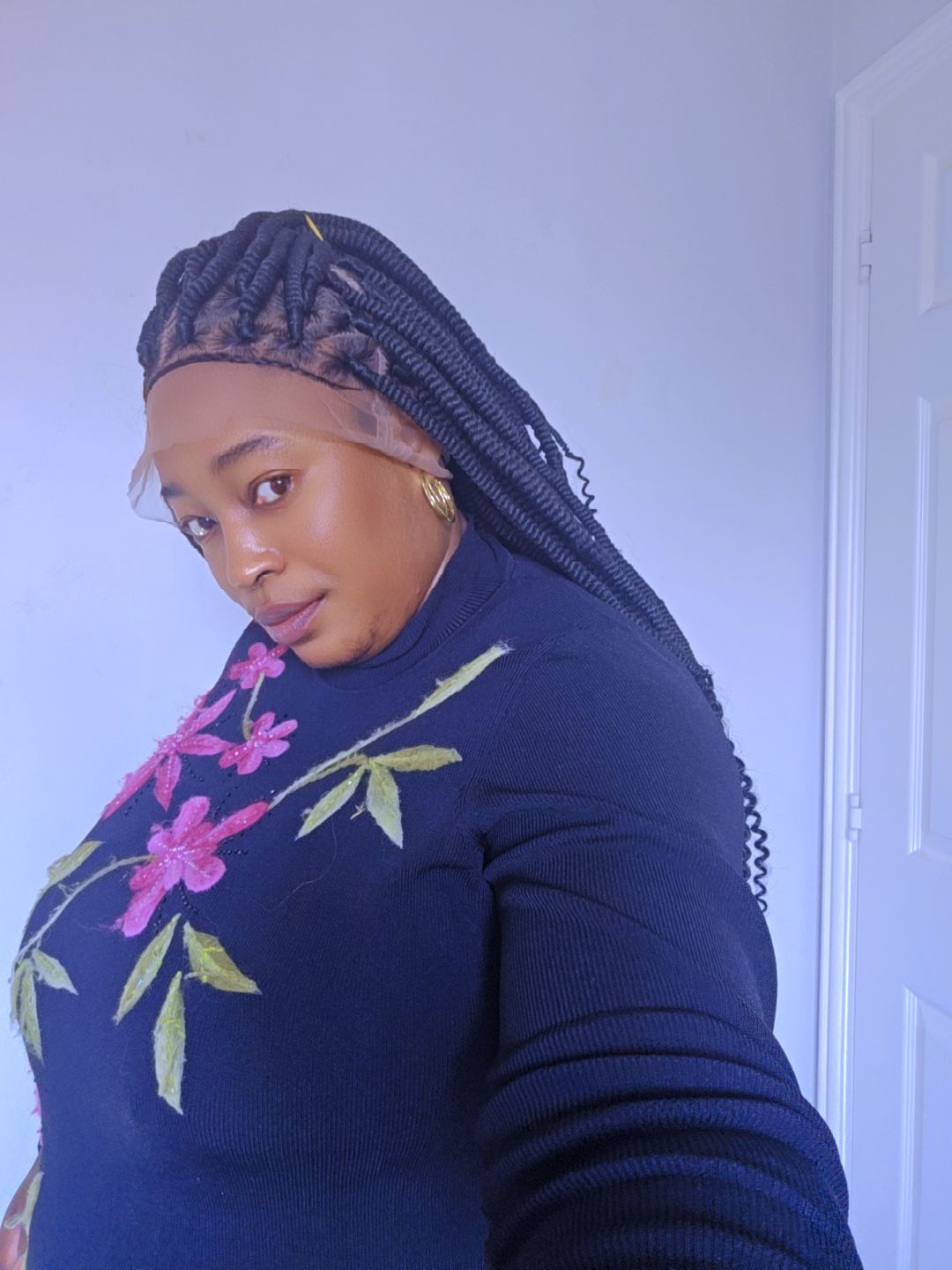 Ready-to-Wear Braided Wig for Black Women | Handmade, Natural Look, Lightweight with baby hair