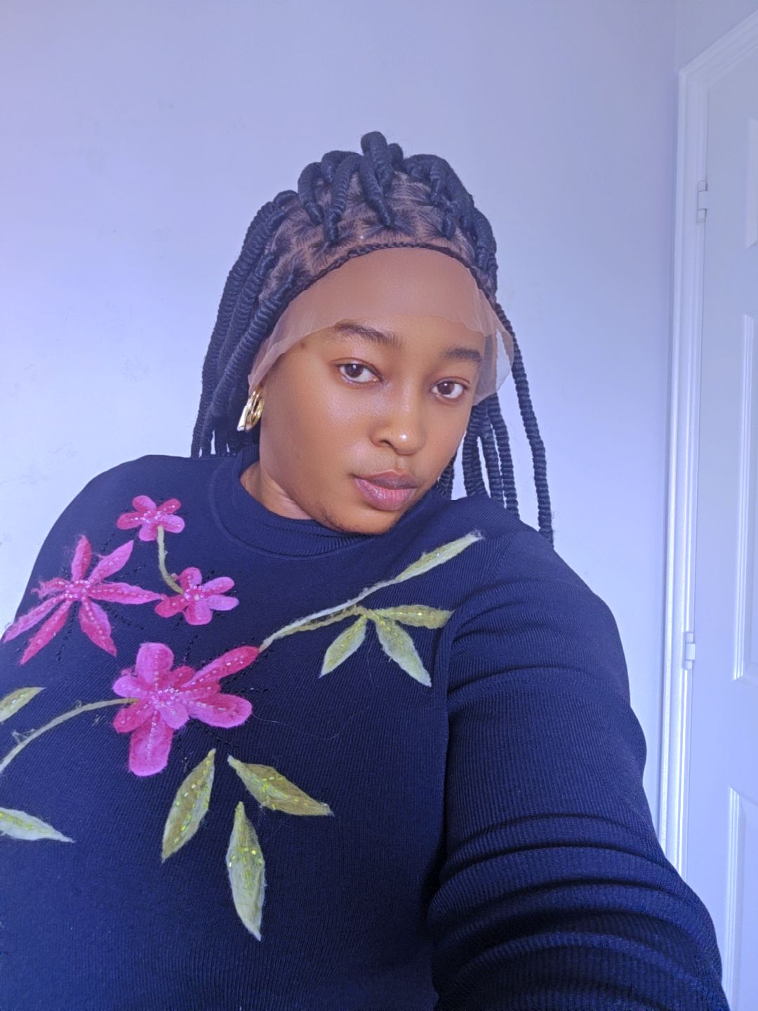 Ready-to-Wear Braided Wig for Black Women | Handmade, Natural Look, Lightweight with baby hair