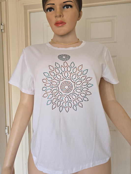 Women’s Bling T-Shirt – Sparkly Fashion Top,, Party & Streetwear Style”