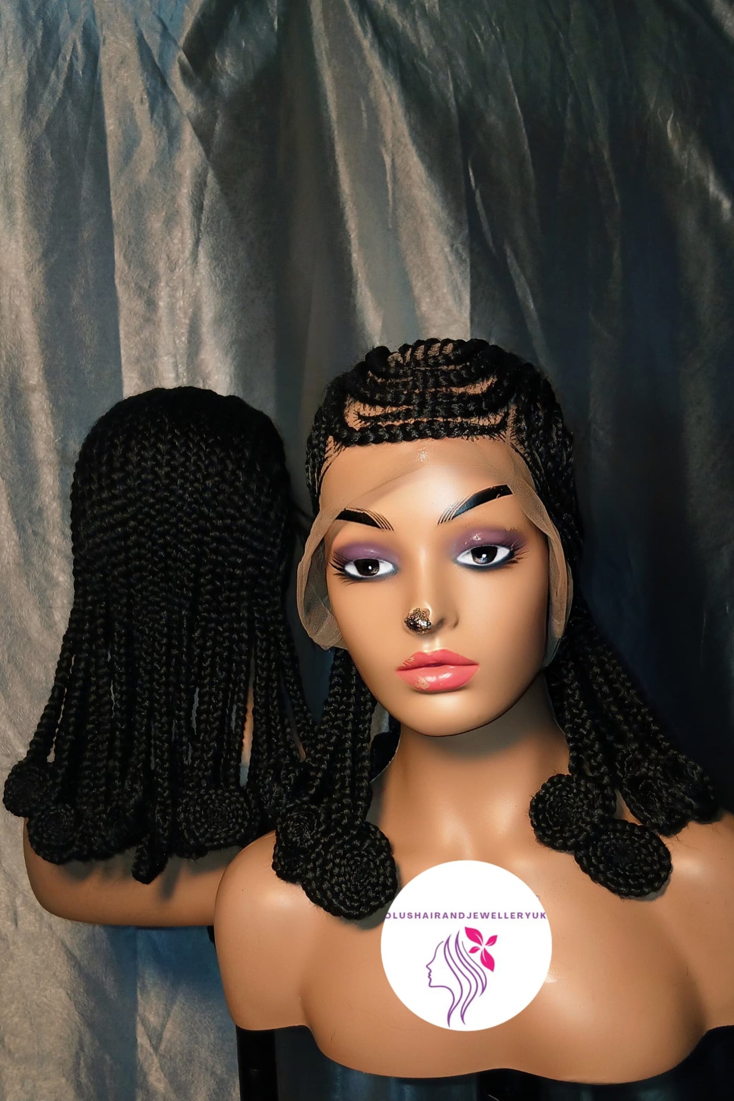 FULL LACE WIG CORNROWS BRAIDED  WIG WITH BABY HAIR