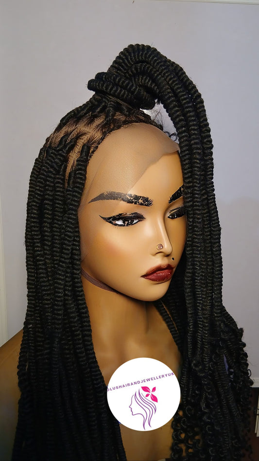 Braided Wig with Baby Hair – Women’s Synthetic & Natural Hair, Full Lace Protective Style