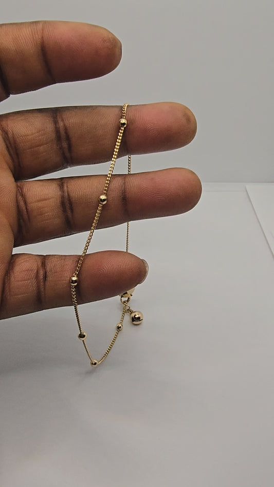Gold Plated Leg Chain – Elegant Anklet Jewelry for Women