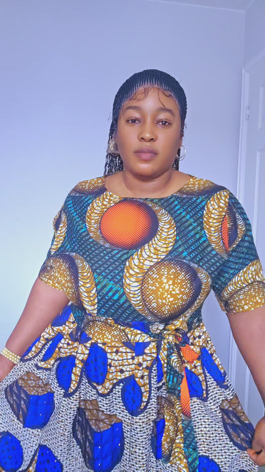 Ready to wear Women’s Flare Ankara dress – African Print Dress